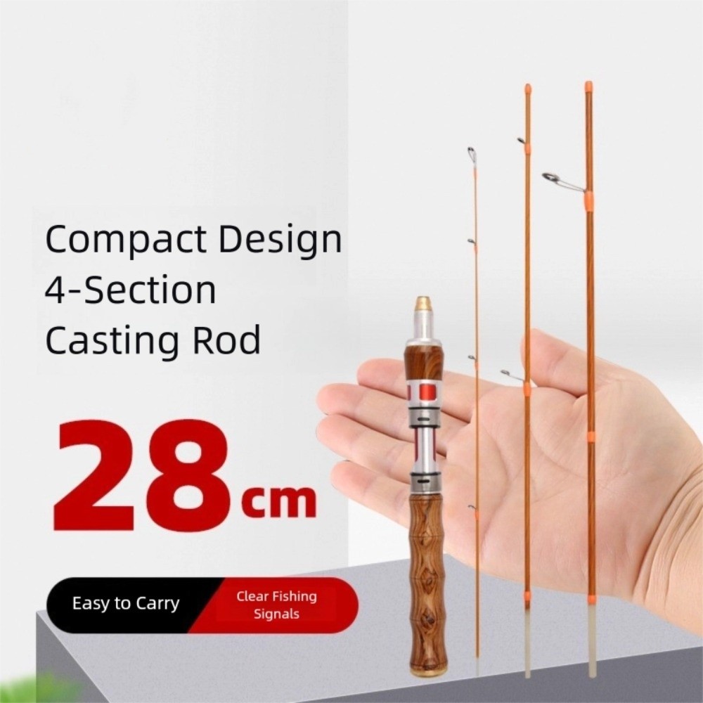 Fishing Rod Ice - Joran Pancing Spinning 4 Bagian, Joran